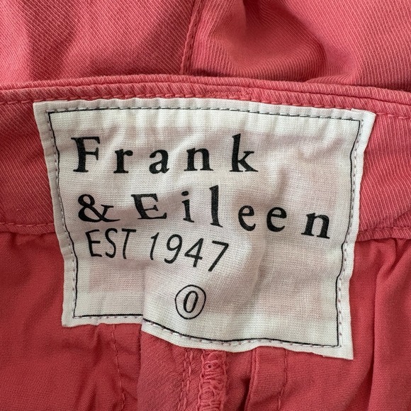 Frank & Eileen Wicklow Pants Womens Size 0 Pink Ankle Slim Fit Casual Minimal - Picture 5 of 6